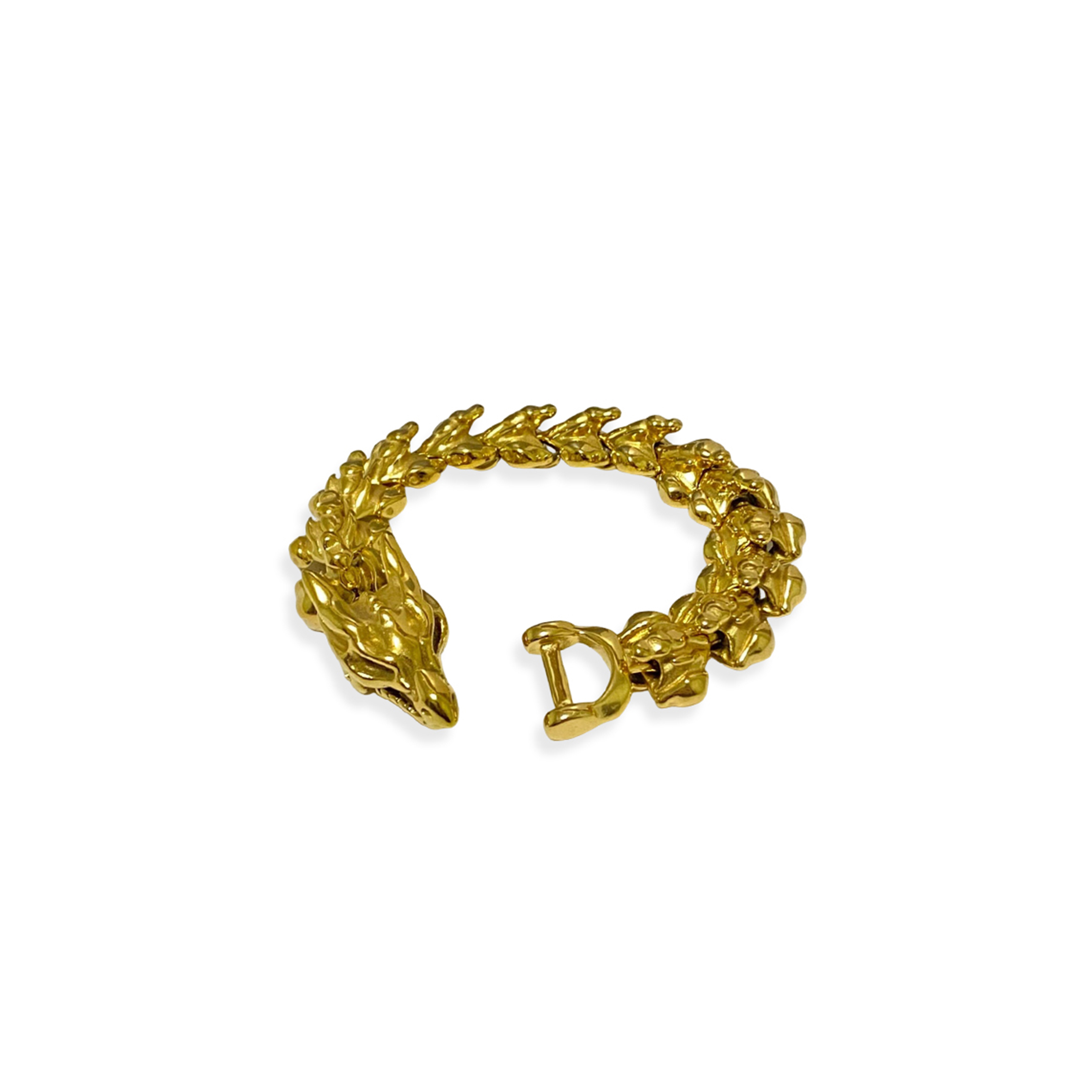 BALENCIAGA GOLDEN DRAGON HEAD BRACELET 